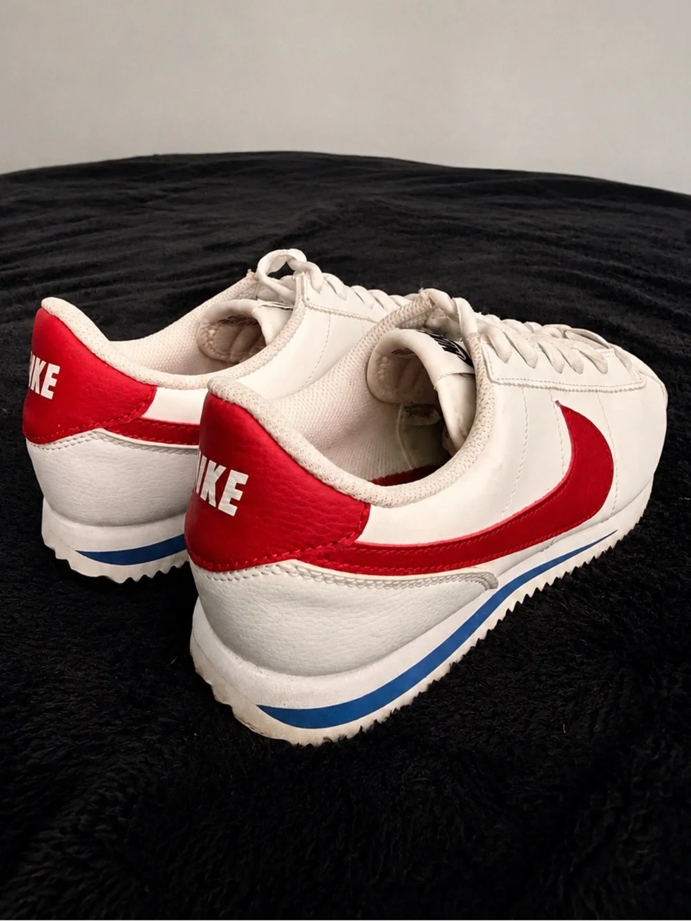 Nike Cortez Sneakers Forrest Gump Big Kids White Red Sz 7Y Classic Retro Lace Up